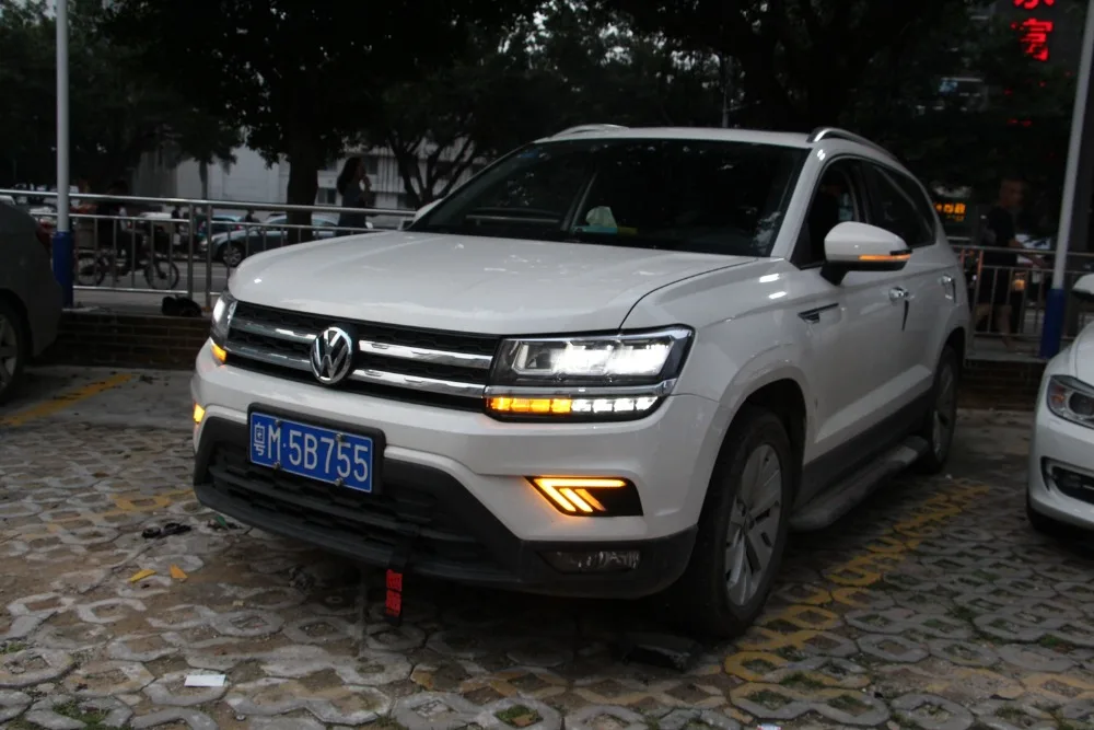 Автомобильный Стайлинг для~ года DRL для Volkswagen Tharu дневного света светодиодный Автомобильный аксессуары Фара Tharu противотуманная фара