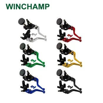 

7/8" 22mm Universal Motorcycle Brake Master Cylinder Clutch Reservoir Levers Set Aluminum Alloy Motorcycle Handbrake