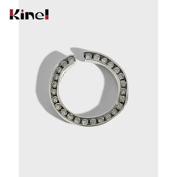 

Kinel Authentic 925 Sterling Silver Rings for Women CZ Jewelry Finger Ring Engagement Ring Bague Vintage Accessories