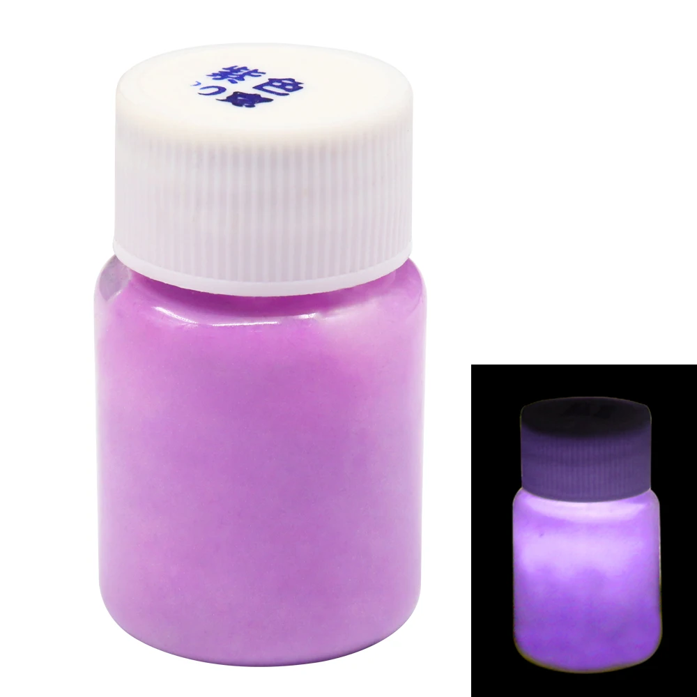 

20g Per Bottle Purple Color Luminous Paint Fluorescence DIY Party Creative Glow In Dark Decorations,Noctilucent Powder