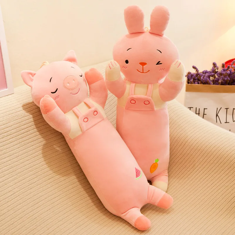 Simanfei длинная мультяшная Подушка, плюшевые игрушки мягкие игрушки/Животные напольная Подушка для сна декоративная подушка для Декор кроватей - Цвет: Rabbit