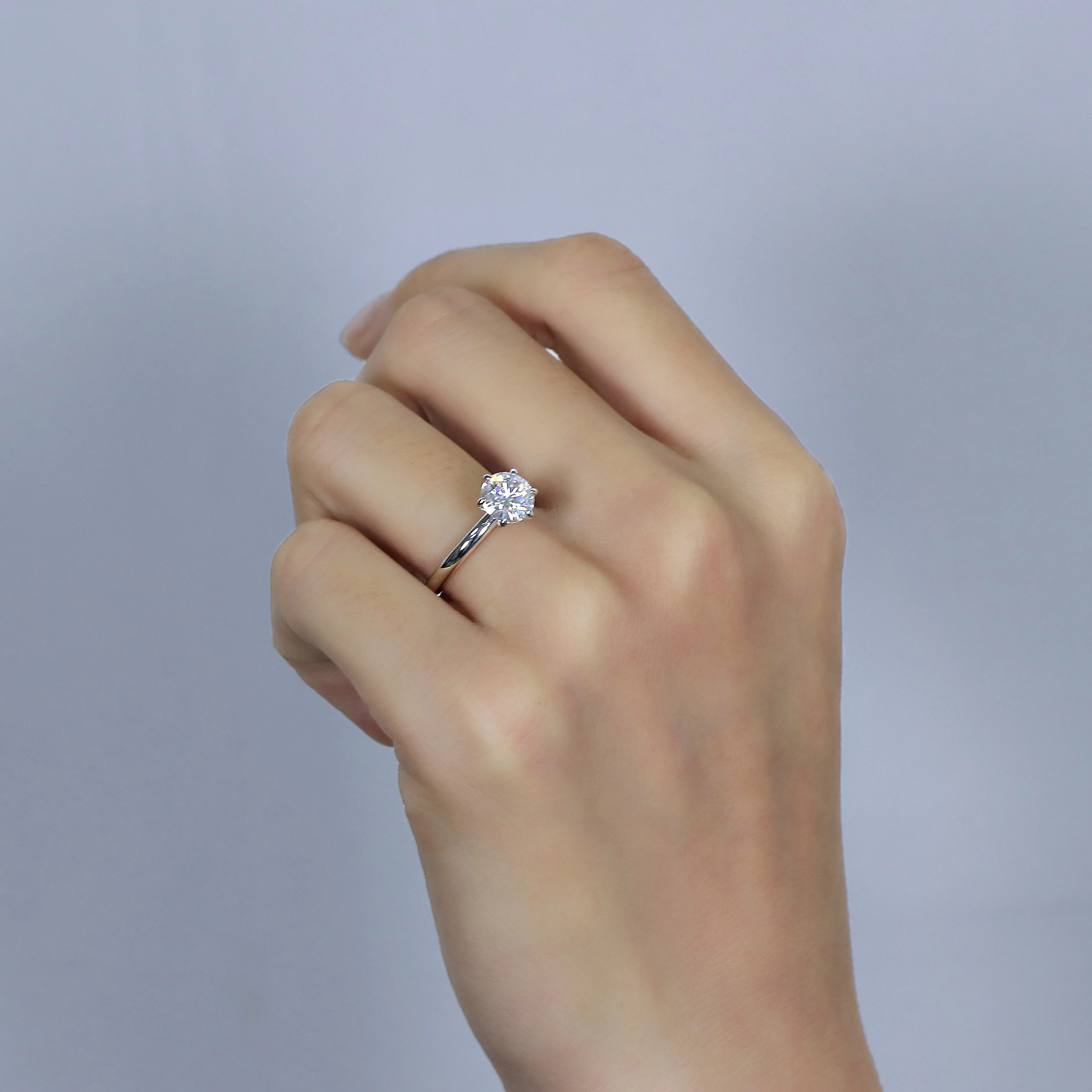 Transmems твердое 10 к белое золото 1.5ct 7,5 мм круглый F цвет Moissnaite обручальное кольцо для женщин низкая Корона установка Solitaire кольцо
