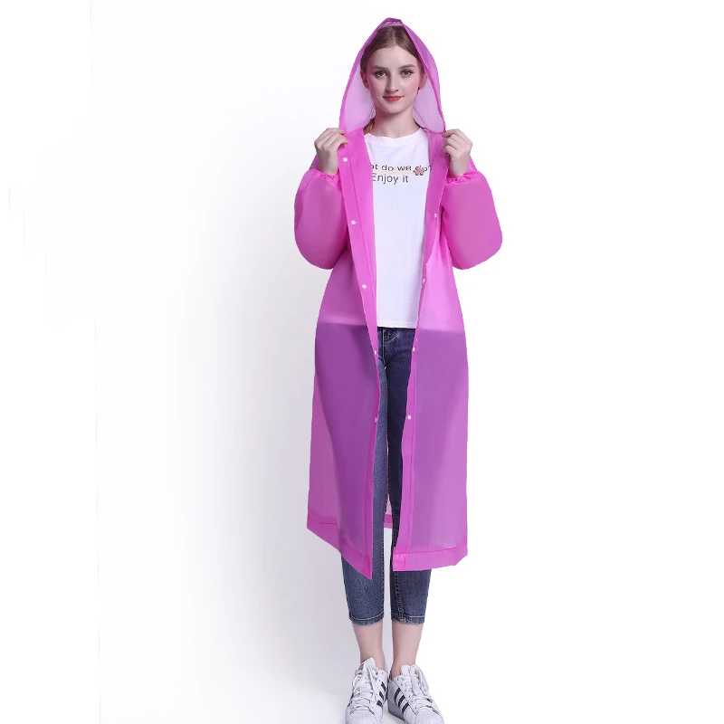 Bundle sleeve rose Взрослые модели толстые плащи одноразовые плащи для путешествий на открытом воздухе EVA Модный Плащ-светильник - Цвет: Bundle sleeve rose