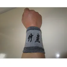 Bracer анти-растяжение спандекс езда Баскетбол Волан бамбуковый уголь Bracer давление Bracer