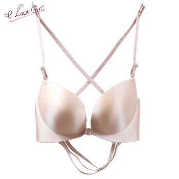 

E lovegirl Front Closure Lace Bra Lingerie Bralette No Steel Ring Underwear Sexy Black Color Push Up Seamless Bra Women Bra