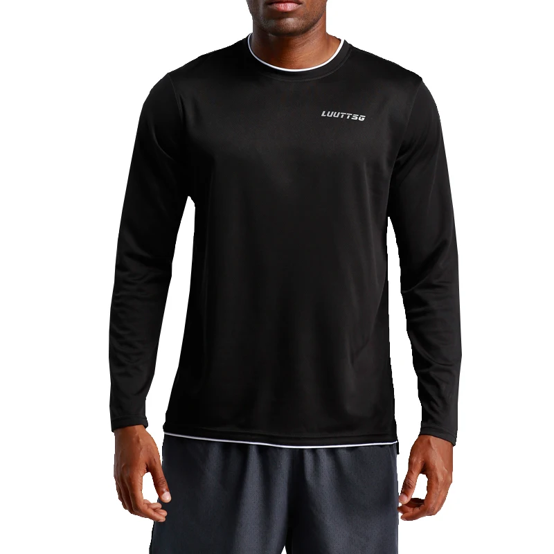 

Men Workout T Shirts Quick Dry Long Sleeve Outdoor Training Sportswear Tee Breathable Mesh Running Bodybuilding Shirt Man