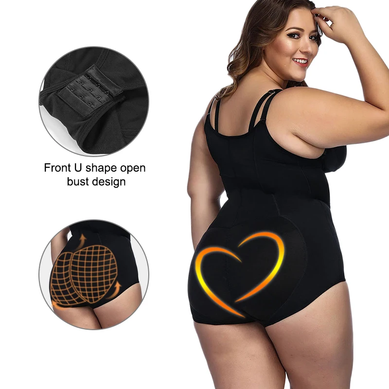 Online FeelinGirl Body Shaper Fat Control Shapewear Full Body Bodysuits Women Plus Size Underwear Slimming Shapewear Butt Lift Shapers