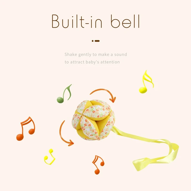 Baby Color Recognition Hand Grab Cloth Ball Montessori Interactive Rattle Toy Baby Emotional Soothing Toy Appease Bed Hanging 6