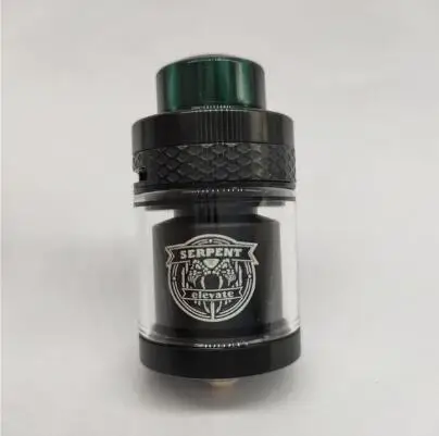 2 шт SERPENT ELEVATE RTA tank 3,5 мл 4,5 мл 24 мм Rebuildable Tank Распылитель верхнее наполнение PEI капельный наконечник Верхний поток воздуха регулируемый - Цвет: black