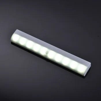 

Wireless LED Under Cabinet Light PIR Motion Sensor Lamp Battery Operated 10 Leds Strip Lamp for Wardrobe Cupboard Closet