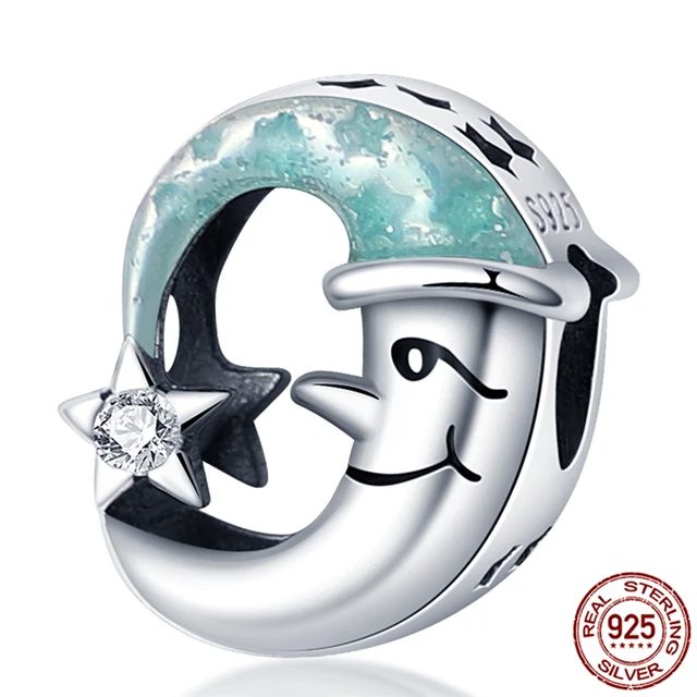 plata charms of ley 925 original Fits original pandora bracelet 925 silver women pendant jewelry galaxy starry sky charms beads PAC058