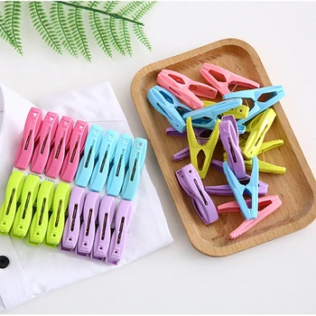 

20pcs Plastic Laundry Clothes Pins Hanging Pegs Clips Household Food Clip Clothespins Socks Underwear Drying Rack Holder