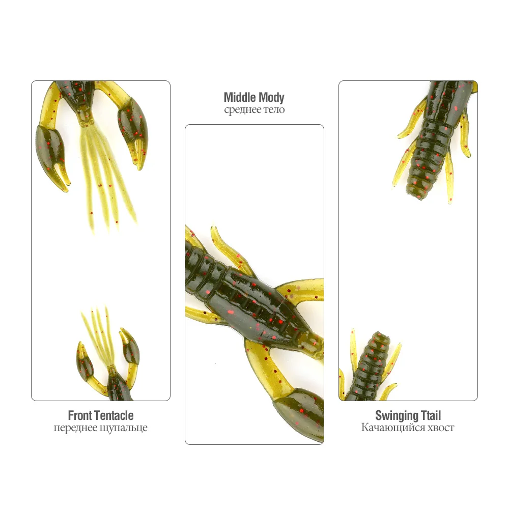 DONQL 20Pcslot Shrimp Soft Fishing Lure Silicone Artificial Jig Swimbait 50mm Bass Wobbler Fishing Tackle Silicone Bait Tool 微信图片_20200318175534 (6)