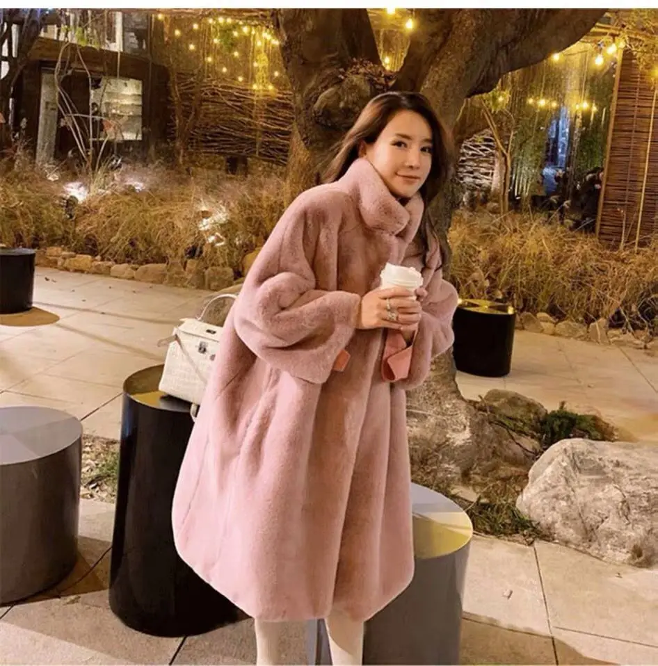 Длинное женское меховое пальто зимняя куртка женские меховые и куртки из