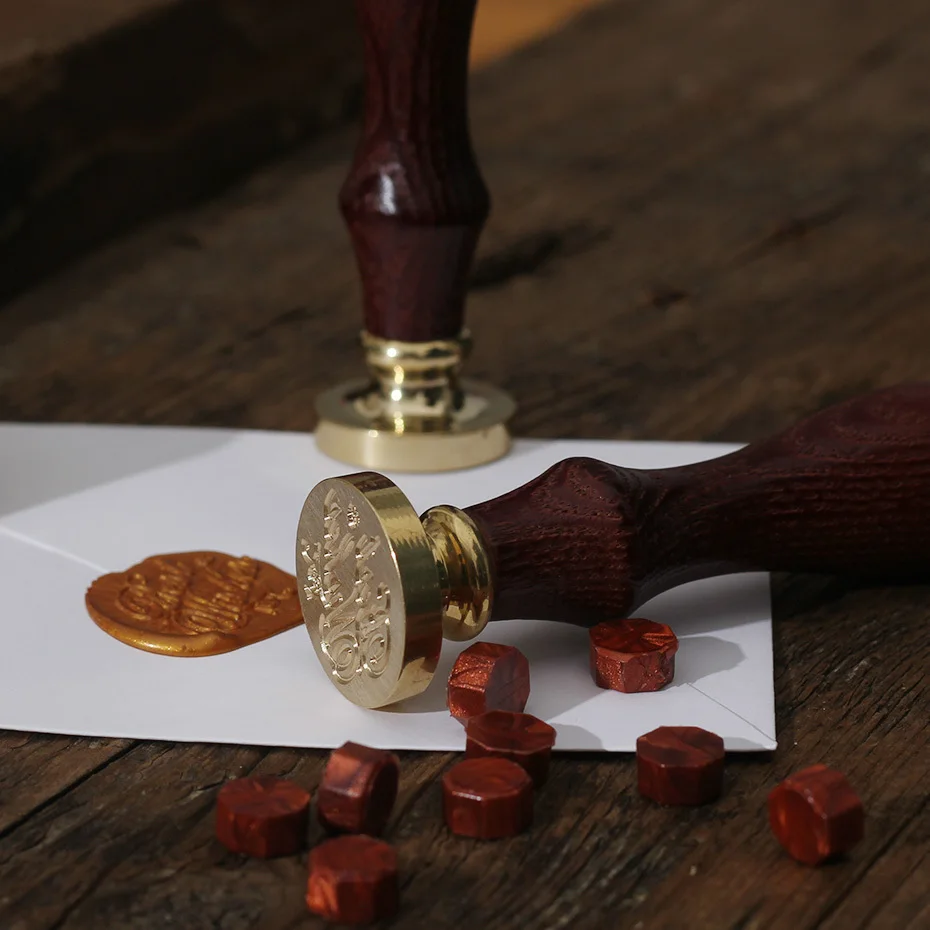 Wax Seal Wood Stamp Old Metal Stamp Mango Wood Wax Stamp Wedding Invitation Stamp