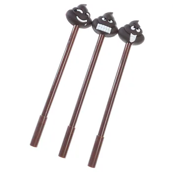 

2pc Creative Cartoon Poop Style Gel Pen 0.5mm Black Refill Children Student Learning Gifts Stationery School Office Supplies
