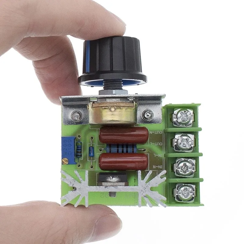 Dimming Voltage Regulator AC 220V 2000W High Power SCR Motor Speed ​​Controller Module W / Potentiometer | Обустройство дома
