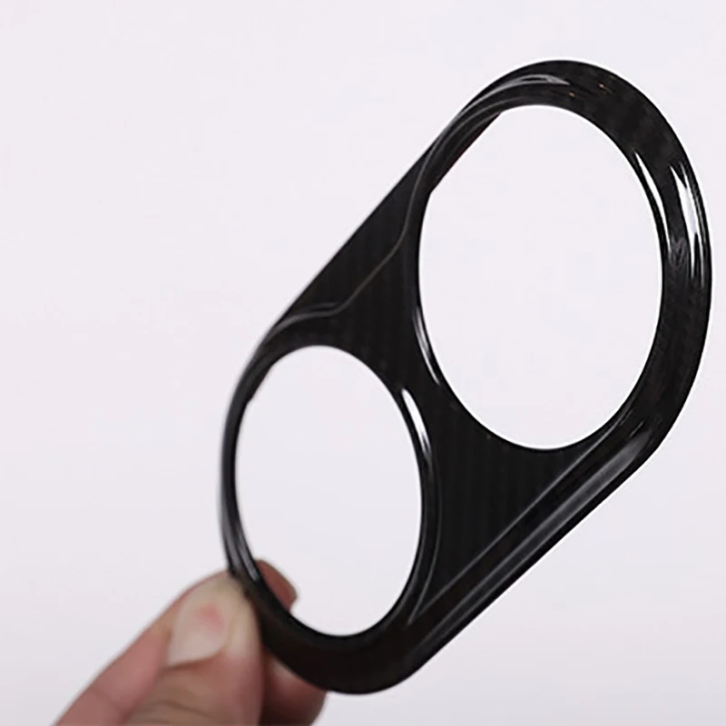 Углеродное волокно переключатель фар автомобиля декоративная рамка обшивка