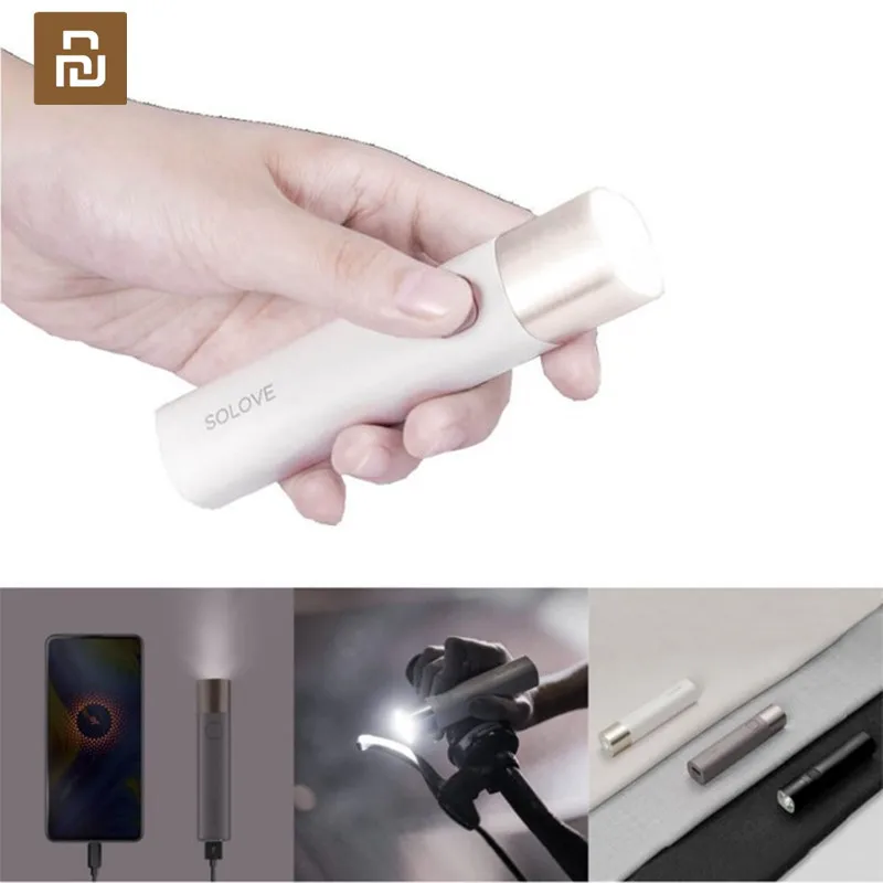 MI Mijia SOLOVE X3 Type-C перезаряжаемый фонарик с яркостью EDC 3000 мА · ч Портативный мини
