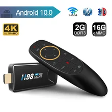 Tv Box Android 10 Mini Tv Stick 4K H.265 Media Player 3D Video 2.4G 5G Wifi Bluetooth smart Tvbox Set Top Box Tv Ontvanger