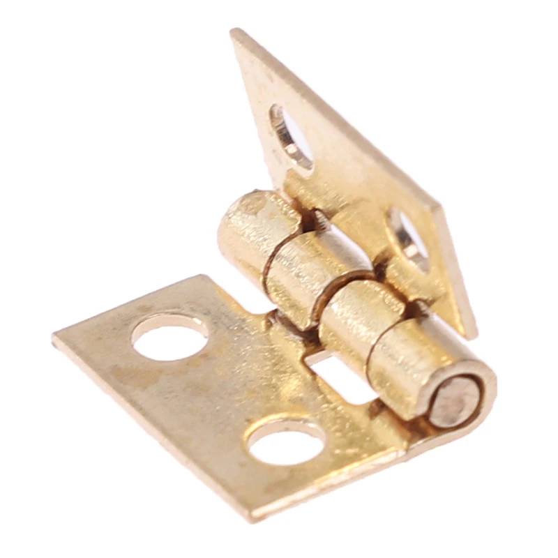 20pcs Cabinet Door Hinges Brass Plated Mini Hinge Small Decorative Jewelry | Обустройство дома