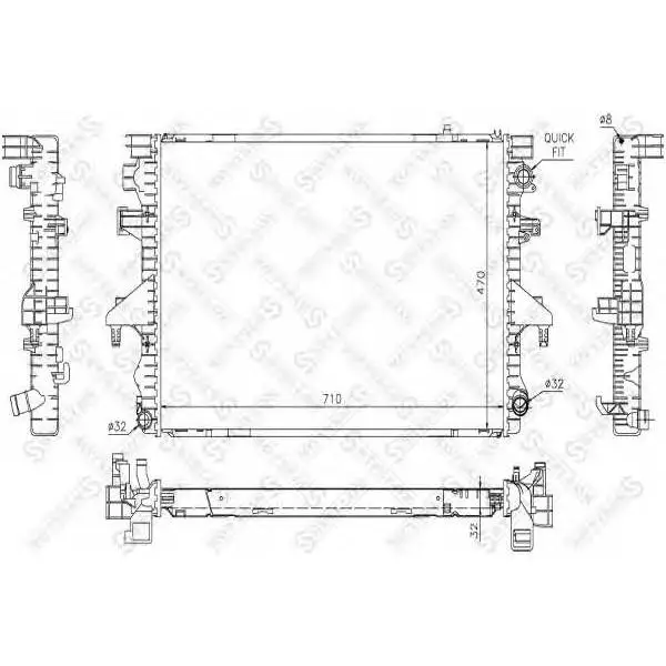 Радиатор системы охлаждения VW T5 2.5TDi 03 STELLOX 10-26430-SX | Автомобили и мотоциклы