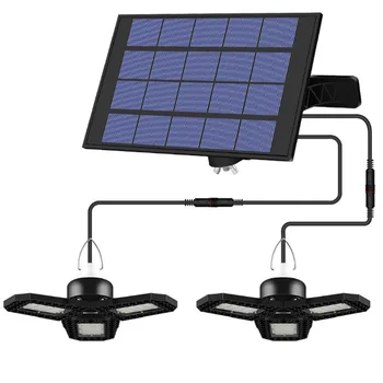 

Auto On Off Solar Chandelier Light Folding Camping Emergency Lamp Ip65 Garden Security Lamp 3300mAh Rechargeable Garage Lighting