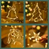 Luz LED de cortina de ciervo con campanas guirnalda de Navidad para UE y EE. UU., guirnaldas de luces al aire libre para el hogar, decoración de Año Nuevo para fiesta de boda ► Foto 3/6