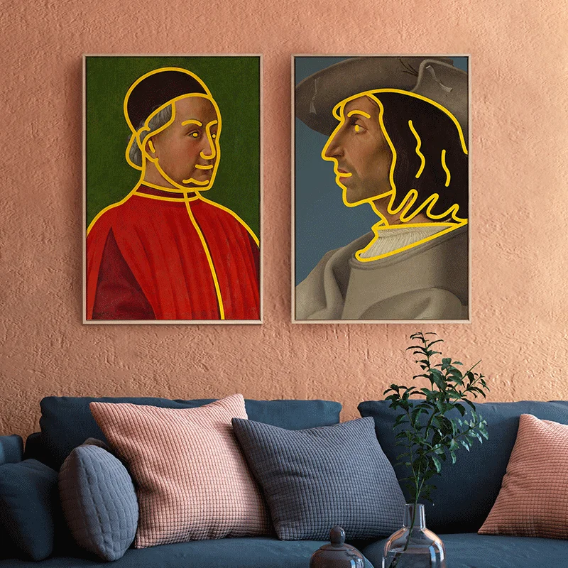 

Lively Classicism Profile Wall Art Canvas Painting And Printing Nordic poster Wall Picture For Livingroom bedroom Home Decor