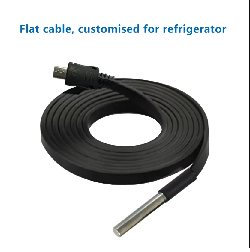 300 см DS18B20 температура плоский кабель для холодильника и морозильника мониторинга в экстремальных высоких или низких температурных условиях