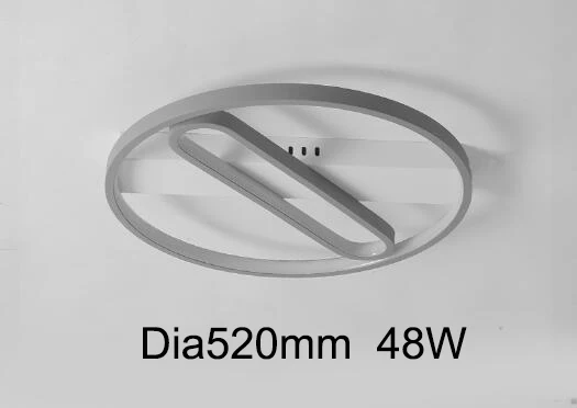 A Style Dia520mm Современная светодиодная люстра освещение для спальни Кабинета фойе серый+ белый цвет 90-260 В люстры светильники поверхностного монтажа - Цвет абажура: A Style Dia520mm