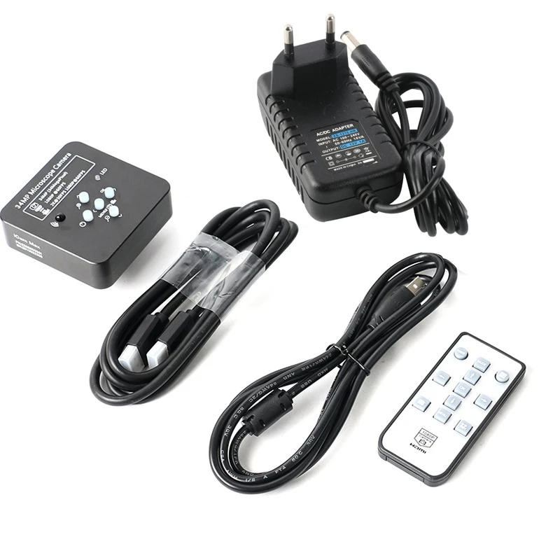 

Full HD 34MP 2K 1080P 3400W TF Video Recorder HDMI USB Industrial Electronic Laboratory Digital Video Microscope Camera,EU Plug