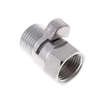 

100% Brass Flow Control Valve Water Pressure Reducing Controller Hand Held Sprayer Head Shut Off Stop Switch For Shower Supply
