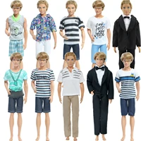 Lot Style 1 ensemble costume d'affaires quotidien tenues pantalon + chemise manteau veste hommes vêtements pour 30 cm accessoires de poupée bébé fille garçon jouets 2