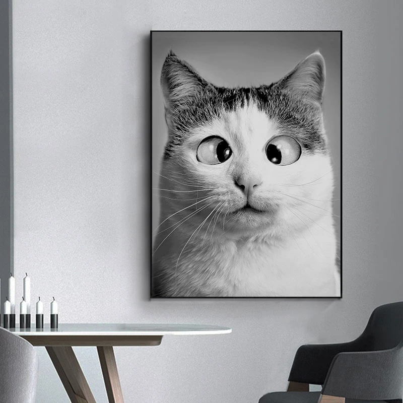 Funny Kitty Cat Pictures | Cute Kitty Cat Pictures | Poster Cat Picture -  Canvas - Aliexpress