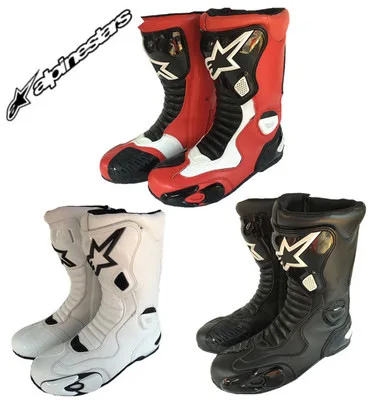 

A Star Motorcycle Highway Race Car Boots Riding Locomotive Genuine Leather Race Car Long Shoes Horse Riding Protective Gears Sha