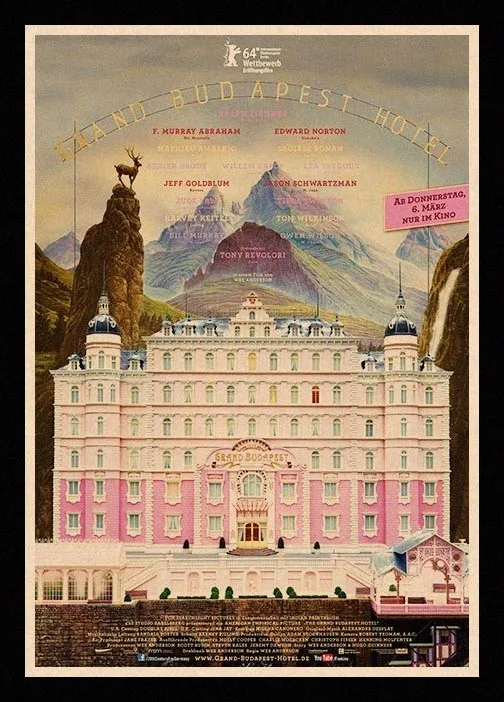 Идеальный JL Grand Budapest отель винтажные Плакаты для домашнего декора крафт-бумага высокого качества плакат стикер стены BDLS01
