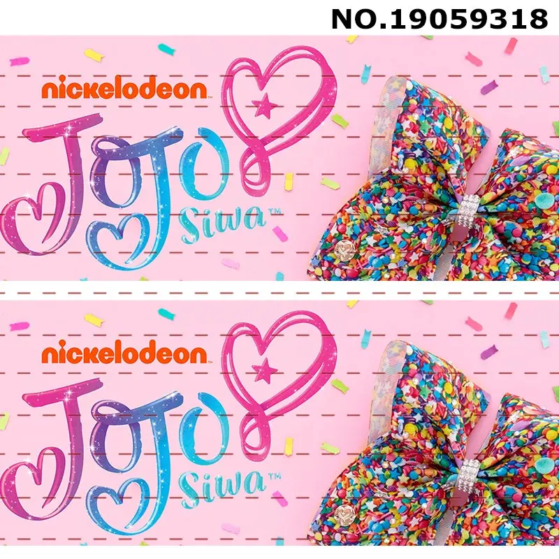 10 ярдов-разные размеры-фантастические Jojo Siwa лук стиль напечатанный Grosgrain ленты ручной работы материалы - Цвет: 19059318