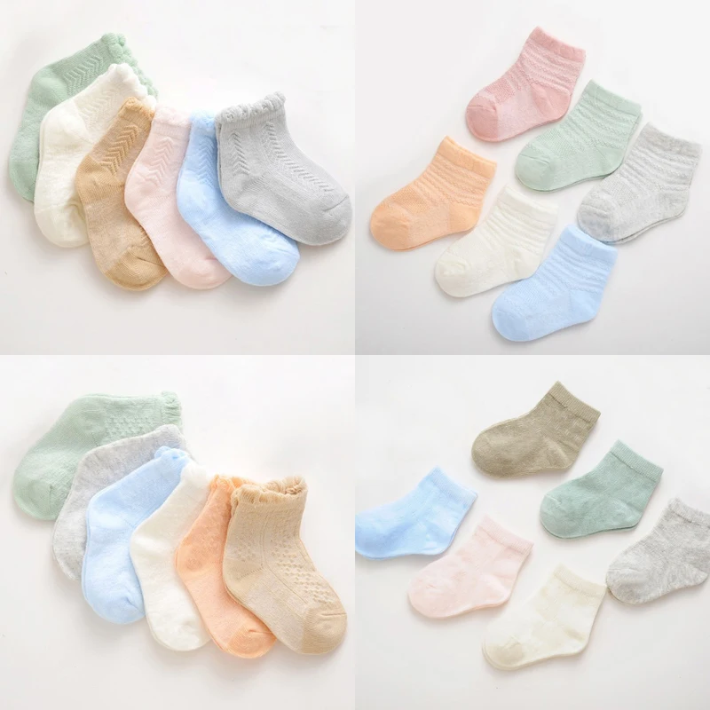 Kids Baby Socks 6Pair/lot new newborn thin boys and girls foot