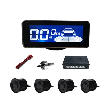 

Parktroni Parking Sensor 4 Sensors Car Reverse Parking system LCD Monitor Voice Buzzer Backup Alarm for 12v Car