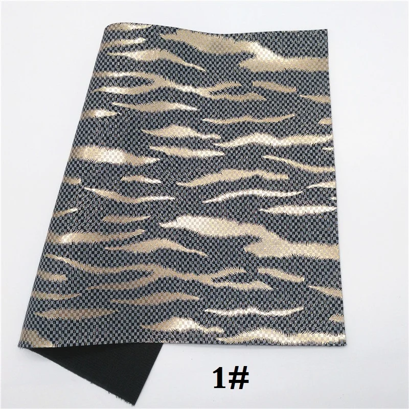 Glitterwishcome 21X29 см A4 размер винил для бантов Печатный Тигр зерна Синтетическая кожа искусственная кожа листы для бантов, GM631A - Цвет: 1