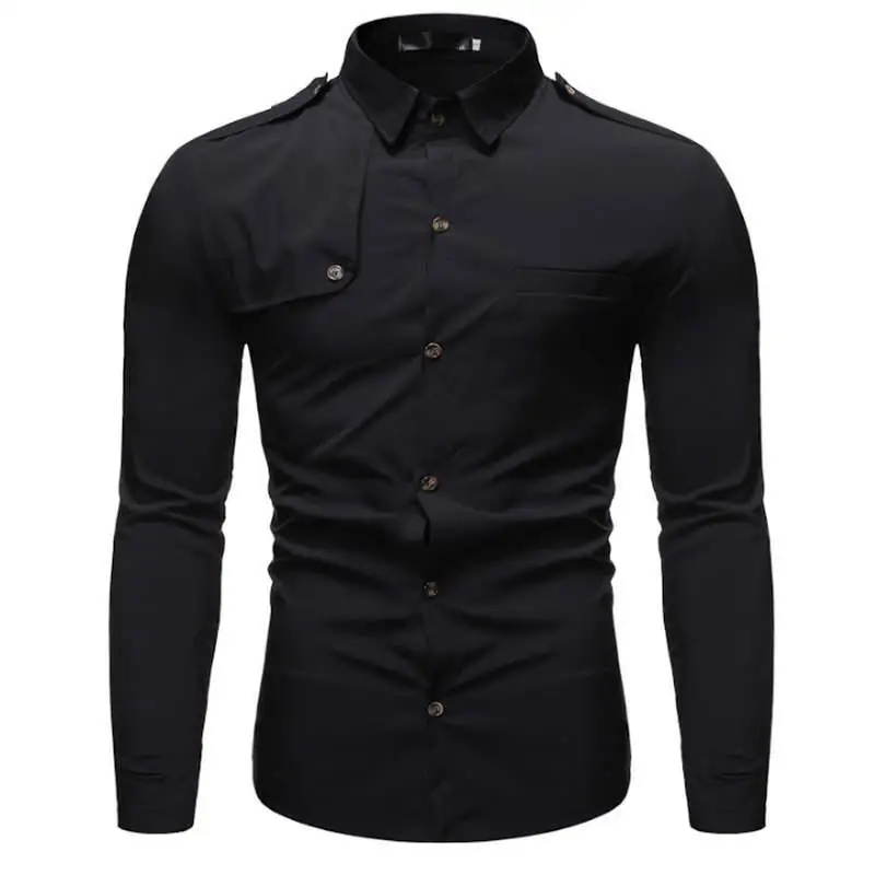Золотистый и черный рубашка Для мужчин Slim Fit с длинными рукавами Camisa Masculina золотистый и черный Сорочка мужская, для общественных мест Для мужчин клуб нарядная рубашка