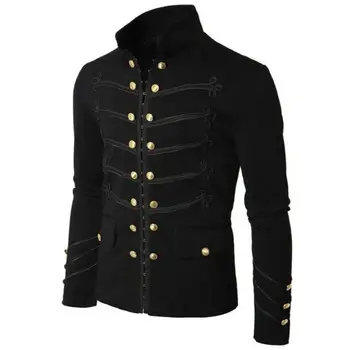 

Men's Military Victorian Gothic Vintage Coat Steampunk Jacket Uniform Coats