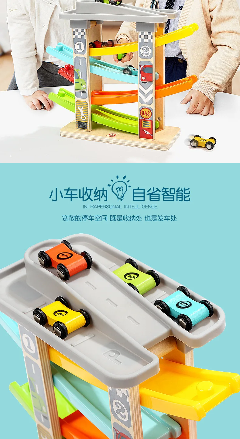 TOPBRIGHT мальчик детская деревянная игрушка модель автомобиля скользкая камера трек детский автомобиль Развивающие раннее образование набор