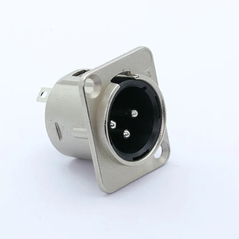 10 шт. XLR разъем жемчужный посеребренный 3pin XLR Мужской Разъем Панель Крепление conector аудио разъем динамик штекер с нажимным замком