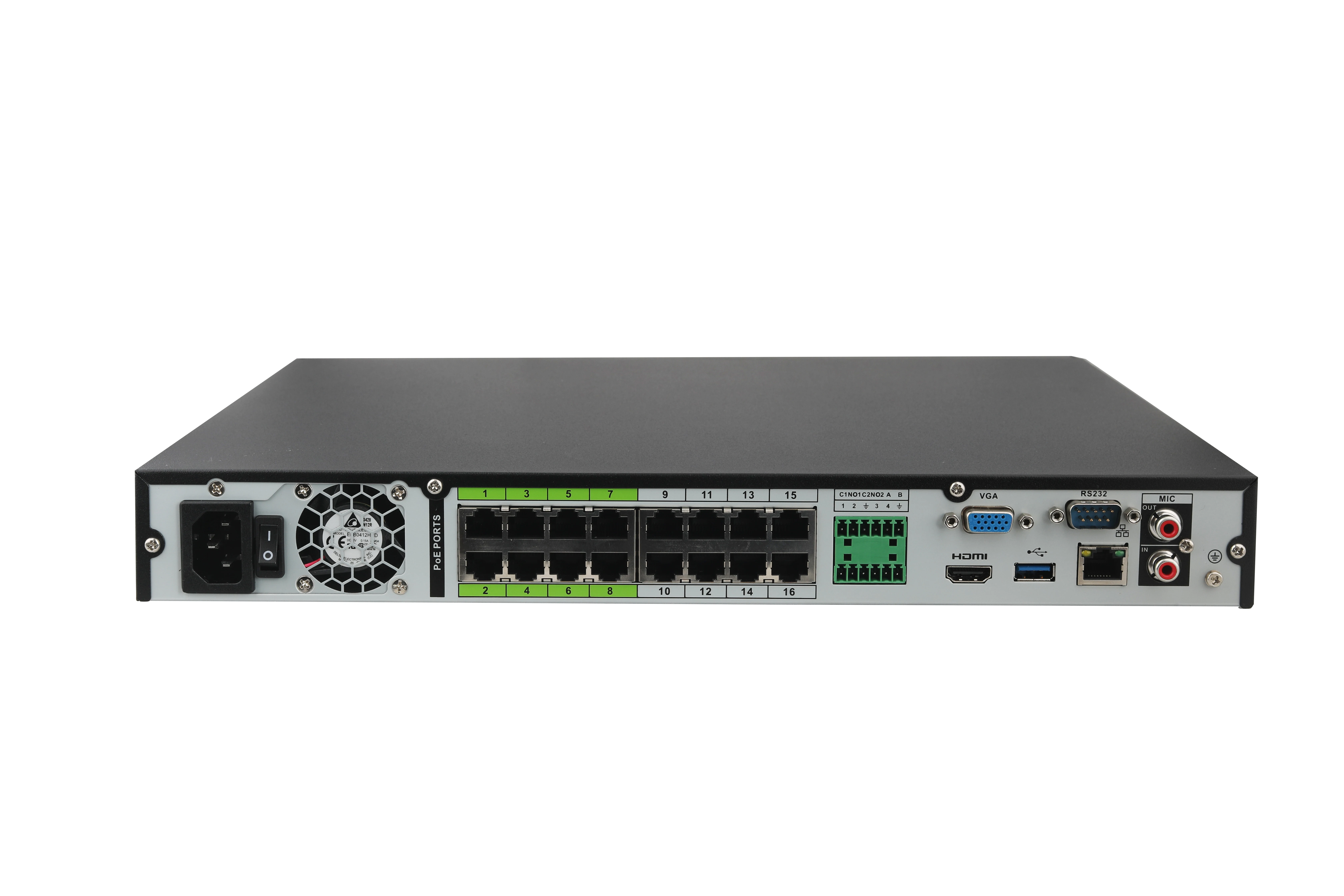 NVR5232-16P-4KS2E 32 канала 16 POE портов поддержка AI 4K & H.265 Pro сетевой видеорегистратор