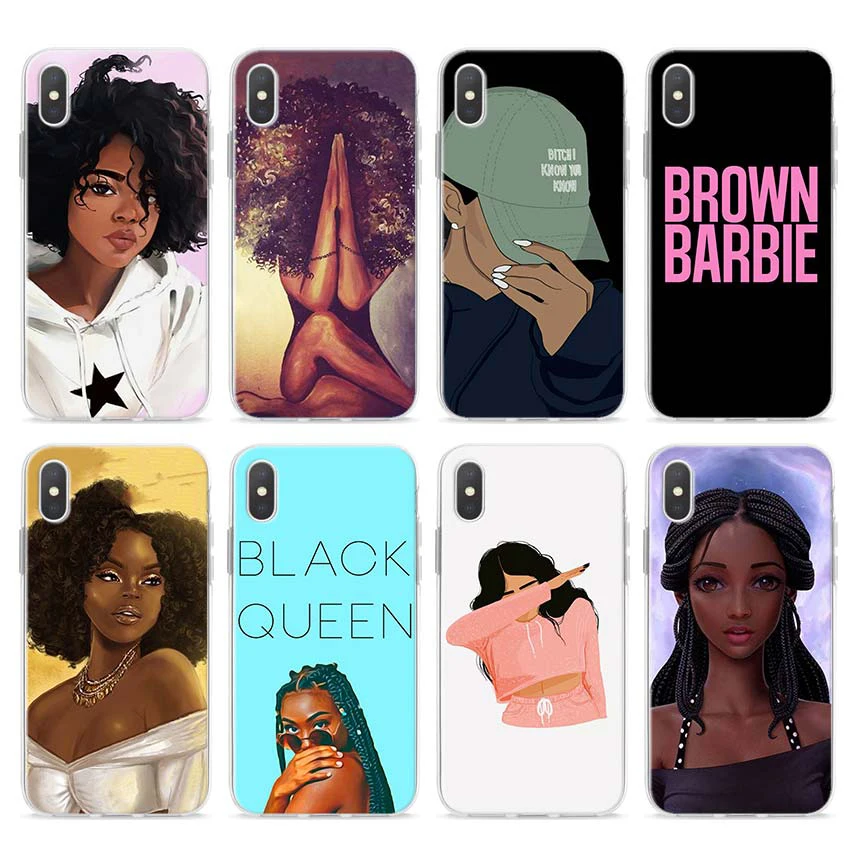 2bunz Melanin Poppin Aba Прозрачный чехол для Apple iPhone 7 8 Plus 6 6s 5 5s X XR XS MAX TPU мягкие чехлы Coque |