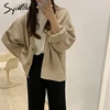 Syiwidii Thick Sweater Women Oversized V-Neck Cardigans Autumn Winter Chic Knitted Loose Tops Casual Fashion Female Warm Coat ► Photo 2/6