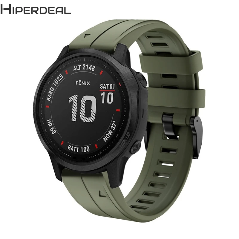 

HIPERDEAL Smart Accessories 20mm Silicone Wrist Strap Quick Release Watch Band Wrist Strap Bracelet For Garmin fenix 6S/6Spro