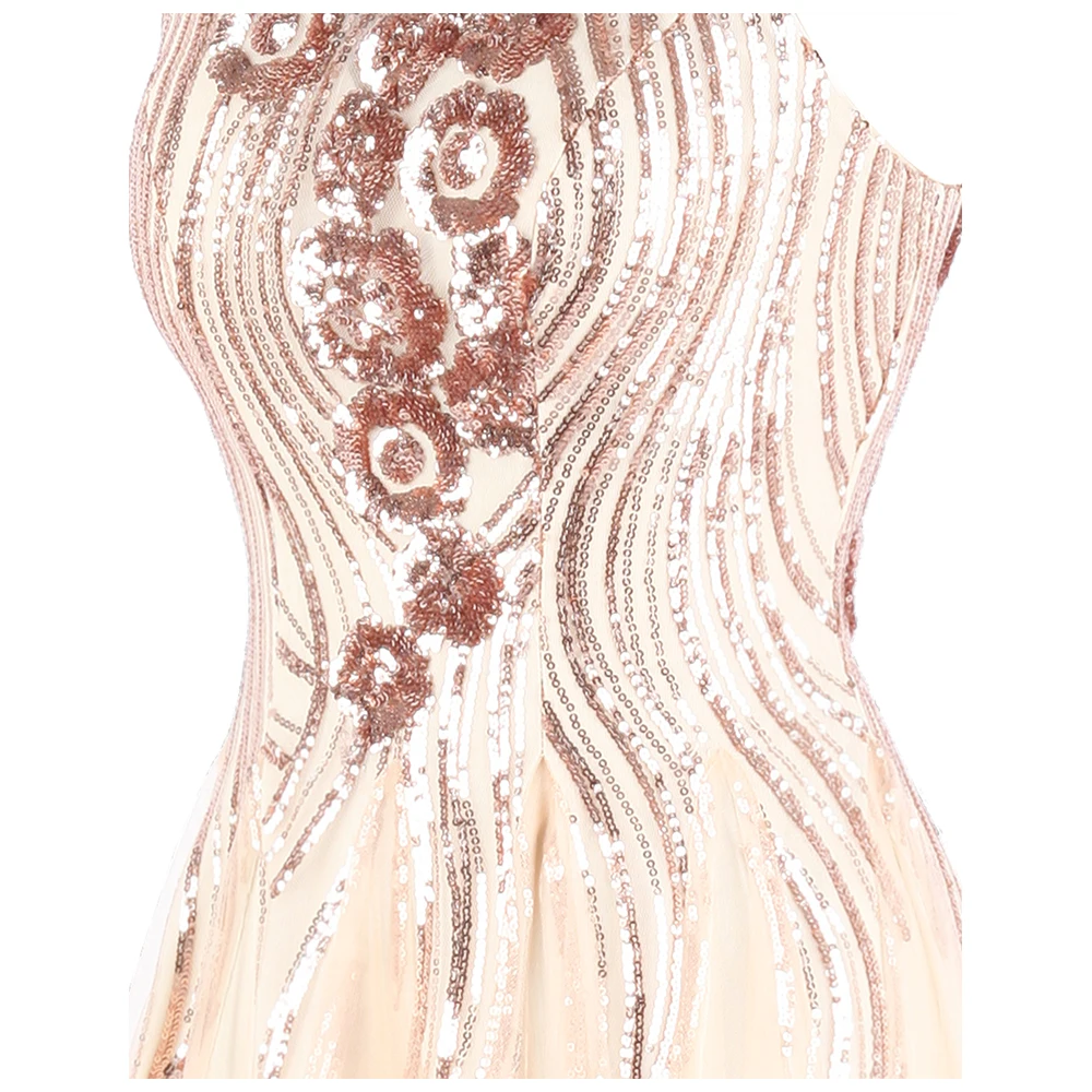 Angel-Fashion роскошное платье для выпускного вечера с блестками, бальное платье на шнуровке, Гэтсби, винтажное торжественное платье 437